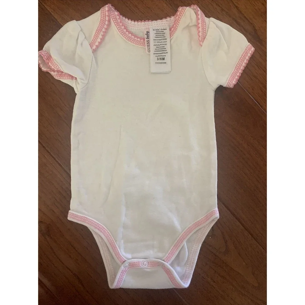 Baby Girl One Piece Cotton Bodysuits Size 3-6 Months Short Sleeve lot of eleven